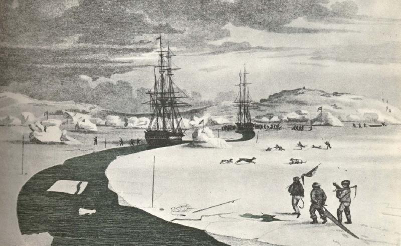 william r clark parrys fartyg tar sig fram genom isen under hans tredje forsok attfinna nordvastpassagen 1824 Germany oil painting art